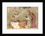 The washing of the child in the nativity scene, c. 1260-1270 by Anonymous