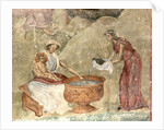 The washing of the child in the nativity scene, c. 1260-1270 by Anonymous