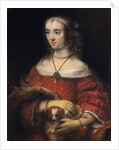 Portrait of a Lady with a Lap Dog, ca 1665 by Rembrandt van Rhijn