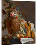 Still life with flowers and a violin, c. 1750 by Jean-Jacques Bachelier