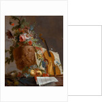 Still life with flowers and a violin, c. 1750 by Jean-Jacques Bachelier