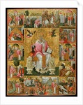 Saint Spyridon, Bishop of Trimythous with scenes from his life, Second Half of the 17th cen by Theodore Poulakis