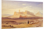 View of Athens with the Acropolis and the Odeon of Herodes Atticus, First quarter of 19th cen by William Purser
