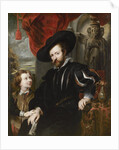 Portrait of Peter Paul Rubens with his son Albert, Mid of 17th cen by Peter Paul Rubens