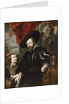 Portrait of Peter Paul Rubens with his son Albert, Mid of 17th cen by Peter Paul Rubens