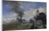 Towboat leaving the port of Ostend at heyday, before 1882 by Andreas Achenbach