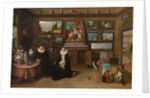 The Kunstkammer with a married couple and their son, First third of 17th cen by Frans Francken the Younger