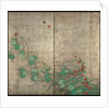 Summer and autumn flower plants. (Part of the pair of two-fold screens) by Sakai Hoitsu