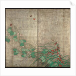 Summer and autumn flower plants. (Part of the pair of two-fold screens) by Sakai Hoitsu