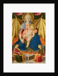 Madonna of Humility with Two Musician Angels, c. 1450 by Zanobi Strozzi
