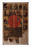 The Prophet Elijah with Scenes from His Life, End of 14th cen by Russian icon