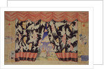 Sketch of curtain for the theatre play The flea by E. Zamyatin, 1925-1926 by Boris Michaylovich Kustodiev