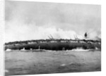The german armoured cruiser SMS Blücher sinks after receiving multiple hits from British warships at by Anonymous
