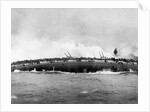 The german armoured cruiser SMS Blücher sinks after receiving multiple hits from British warships at by Anonymous