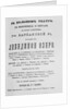 The playbill for the first performance of the Ballet Swan Lake at the Bolshoi Theatre, 1877 by Anonymous