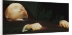The Lenins dead body at the Lenins Mausoleum by Anonymous