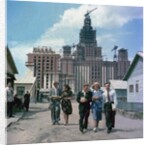 The construction of the main building of Moscow State University on Lenin Hills by Anonymous