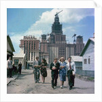 The construction of the main building of Moscow State University on Lenin Hills by Anonymous