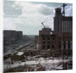 The construction of the main building of Moscow State University on Lenin Hills by Anonymous