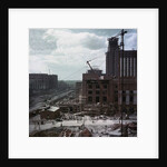 The construction of the main building of Moscow State University on Lenin Hills by Anonymous
