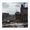 The construction of the main building of Moscow State University on Lenin Hills by Anonymous