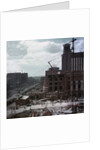 The construction of the main building of Moscow State University on Lenin Hills by Anonymous