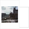The construction of the main building of Moscow State University on Lenin Hills by Anonymous
