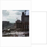 The construction of the main building of Moscow State University on Lenin Hills by Anonymous