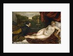 Venus, an Organist and a Little Dog by Titian