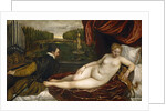 Venus, an Organist and a Little Dog by Titian
