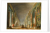 The Grand Galery of the Louvre by Hubert Robert