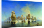 The naval Battle of Athos by Alexei Petrovich Bogolyubov