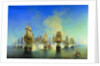 The naval Battle of Athos by Alexei Petrovich Bogolyubov