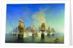 The naval Battle of Athos by Alexei Petrovich Bogolyubov