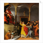 Altar of St. Lucia. Saint Lucia Before The Judge by Lorenzo Lotto
