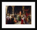 King Louis VII takes the standard at Saint-Denis by Jean-Baptiste Mauzaisse