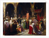 King Louis VII takes the standard at Saint-Denis by Jean-Baptiste Mauzaisse