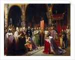 King Louis VII takes the standard at Saint-Denis by Jean-Baptiste Mauzaisse