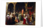 King Louis VII takes the standard at Saint-Denis by Jean-Baptiste Mauzaisse
