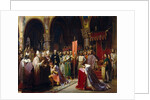 King Louis VII takes the standard at Saint-Denis by Jean-Baptiste Mauzaisse