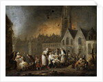 The Grand Square in Lille During the Siege of 1792 by François-Louis-Joseph Watteau