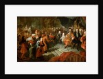 Louis XIV receiving the Persian Ambassador in the Galerie des Glaces at Versailles, 19th February 17 by Antoine Coypel