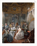 Marie Antoinette playing the harp by Jean-Baptiste André Gautier Dagoty