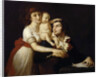 Camille Desmoulins with his wife Lucile and child by Jacques Louis David