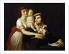 Camille Desmoulins with his wife Lucile and child by Jacques Louis David