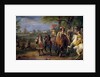 Chateau de Vincennes with Louis XIV and Marie Therese with their Court in 1669 by Adam Frans van der Meulen
