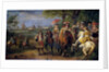 Chateau de Vincennes with Louis XIV and Marie Therese with their Court in 1669 by Adam Frans van der Meulen