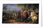 Chateau de Vincennes with Louis XIV and Marie Therese with their Court in 1669 by Adam Frans van der Meulen