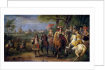 Chateau de Vincennes with Louis XIV and Marie Therese with their Court in 1669 by Adam Frans van der Meulen