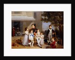 The Emperor Napoleon I on the terrace of the Château Saint-Cloud surrounded by his children by Louis Ducis